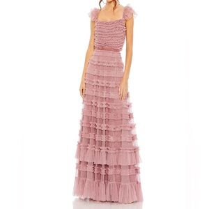 Mac Duggal 8052 Ruffle Maxi Dress